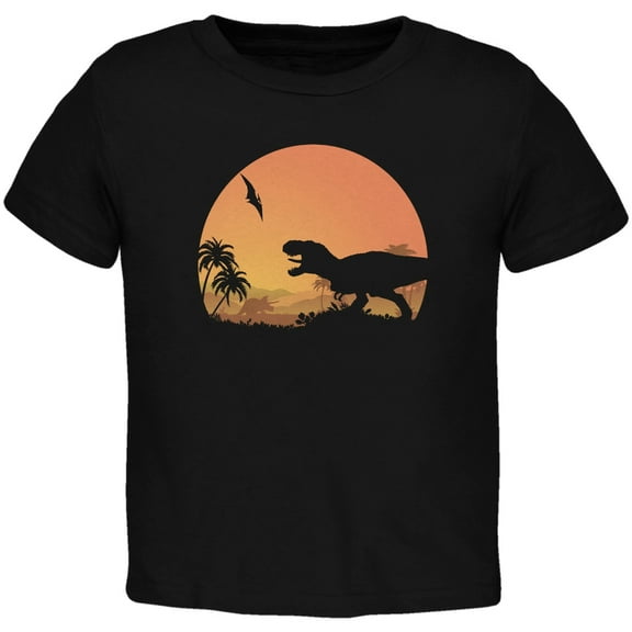 Jurassic Scape Black Toddler T-Shirt - 4T