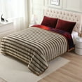 thumbnail image 4 of NC Faux Fur & Warm Fleece Blanket King Size 85"x93", A & B Printed Patterns 3-Ply Heavy Thick Microfiber Plush Blanket 8.5LB, Lion & Brown, 4 of 8