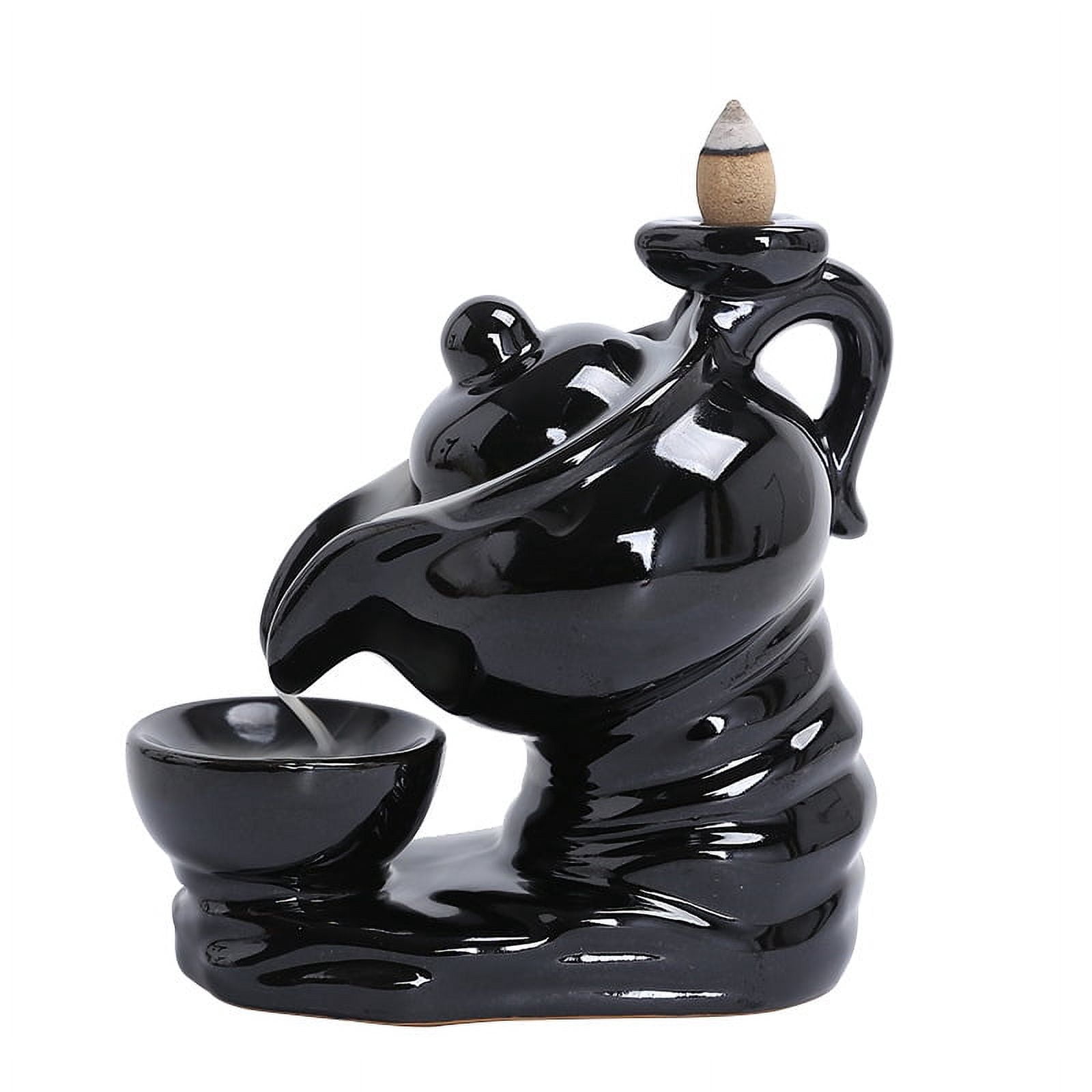 Incense Stick Holder Meditation Accessories Ceramic Backflow Aromatherapy Stove Room Decoration Crafts Creative Teapot Sandalwood Stove Incense Holder for Sticks