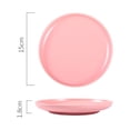 thumbnail image 4 of 1pc Coloured Ceramic Tableware Western Steak Plate Microwave Oven Available Ceramic Food Plate Round Shape (Pink 6 Inches), 4 of 8