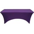 thumbnail image 2 of Your Chair Covers - Stretch Spandex 4 ft Rectangular Table Cover Purple, 2 of 3