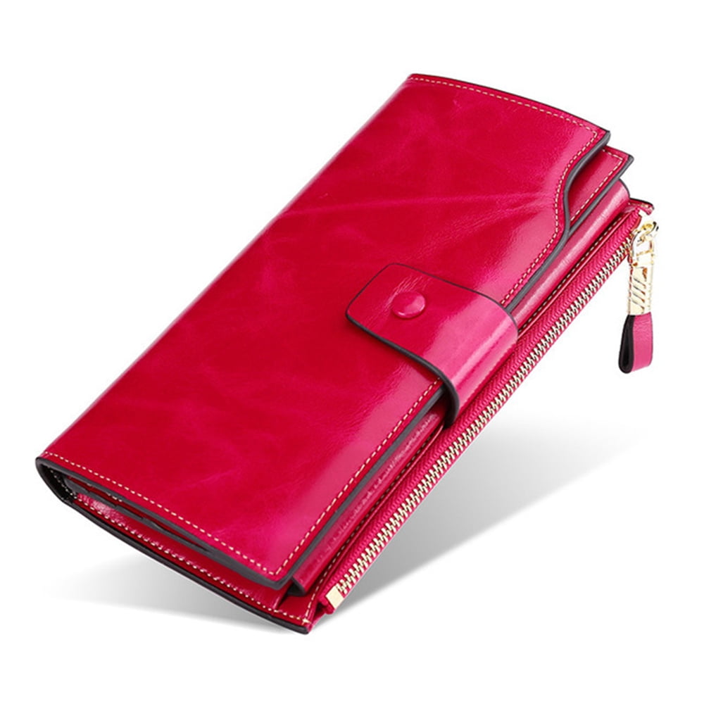 RFID Wallet Women Hasp Zipper Wallets PU Leather Phone Holder Female