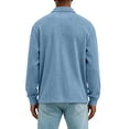 thumbnail image 4 of Corduroy Long Sleeve Polo Shirts for Men Striped Fall Winter Business Casual Office Casual Shirt, 4 of 6