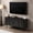 Black, variant on S-HOME 47 Inch TV Stand Console Table with Storage Compartment and Sliding Door for Living Room Bedroom Office，Black