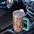 thumbnail image 6 of Multicolor Christmas Icon Pattern Tumbler with Handle and Lid,40oz Double Wall Vacuum Insulated Tumbler,Cups Gift for Women and Men, 6 of 7
