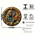thumbnail image 3 of [8x8 Inch HD Metal Sign] Room Decor 1pc Thai Elephant Wall Art, 8x8 Inch Round HD 2D Printed Metal Sign, Pre-Drilled Weatherproof Home &amp; Outdoor Decor for Entrance, Room, Door, 2D, 3 of 7