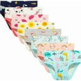 thumbnail image 2 of Calzoncillos de algodón transpirables para niñas, ropa interior variada, 6-8 piezas Xtellar multicolor, 2 of 4
