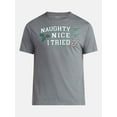 thumbnail image 5 of Christmas Men's and Big Men's Naughty Nice Graphic Tee from Holiday Time, Sizes XS-3XL, 5 of 5