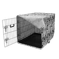 thumbnail image 3 of Abstract Dog Crate Cover, Sketchy Simplistic Circles Intertwined Modern Grunge Print, Easy to Use Pet Kennel Cover Small Dogs Puppies Kittens, 7 Sizes, Grey Charcoal Grey, by Ambesonne, 3 of 6