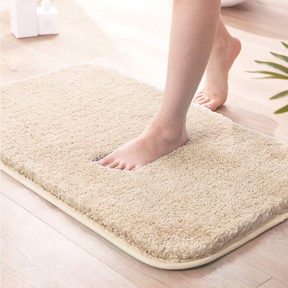 Non-Slip Soft Bathroom Bedroom Floor Carpet Door Mats Water Absorbent Shower Rug 