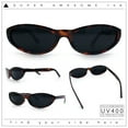 thumbnail image 2 of Womens Oval Subtle Cat Eye Thin Plastic Retro Vintage Vibe Sunglasses Tortoise - Black, 2 of 8