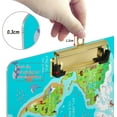 thumbnail image 3 of FMSHPON Cute World Map Drawings Clipboard Hardboard Wood Nursing Clip Board and Pull for Standard A4 Letter 13x9 inches, 3 of 7