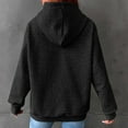 thumbnail image 6 of Kaprioy Womens Hoodies Casual Long Sleeve Drawstring Waffle Pullover Tops Loose Hooded Sweatshirt with Pocket Fall Fashion Clothing Black, XXL, 6 of 7