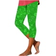thumbnail image 3 of TaTaai Women High Waist St. Patrick's Day Random Print Capri Yoga Pants Skinny Fit Stretchy Non See-through Machine Washable Versatile Holiday Office Sports Leggings Gift, 3 of 5