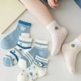 thumbnail image 4 of Ketyyh-chn99 Girls Socks Crew Length Children Girls Mesh Socks Breathable Soft Comfortable Cute Daily Walking Fitting for M,Blue, 4 of 6