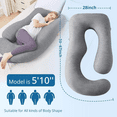 thumbnail image 5 of COOKEY Cooling Pregnancy Pillow,U Shaped Full Body Maternity Pillows for Belly and Back Support,Super Breathable for Hot Sleeper, 5 of 7