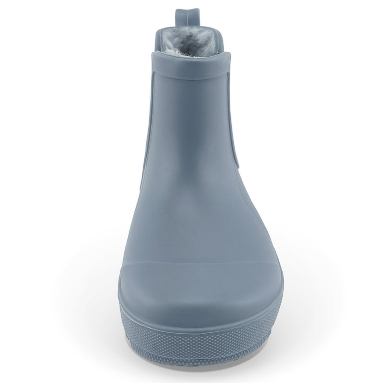 BEARPAW Toddler Chelsea Rain Boots with Faux-Fur Lining Slate