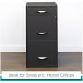 thumbnail image 4 of Scranton & Co 3-Drawer Contemporary Metal Filing Cabinet in Charcoal, 4 of 11