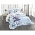 thumbnail image 3 of Ambesonne Party Quilted Bedspread Set 3 Pcs, in the Sky, Queen Size, Sky Blue and Grey, 3 of 5