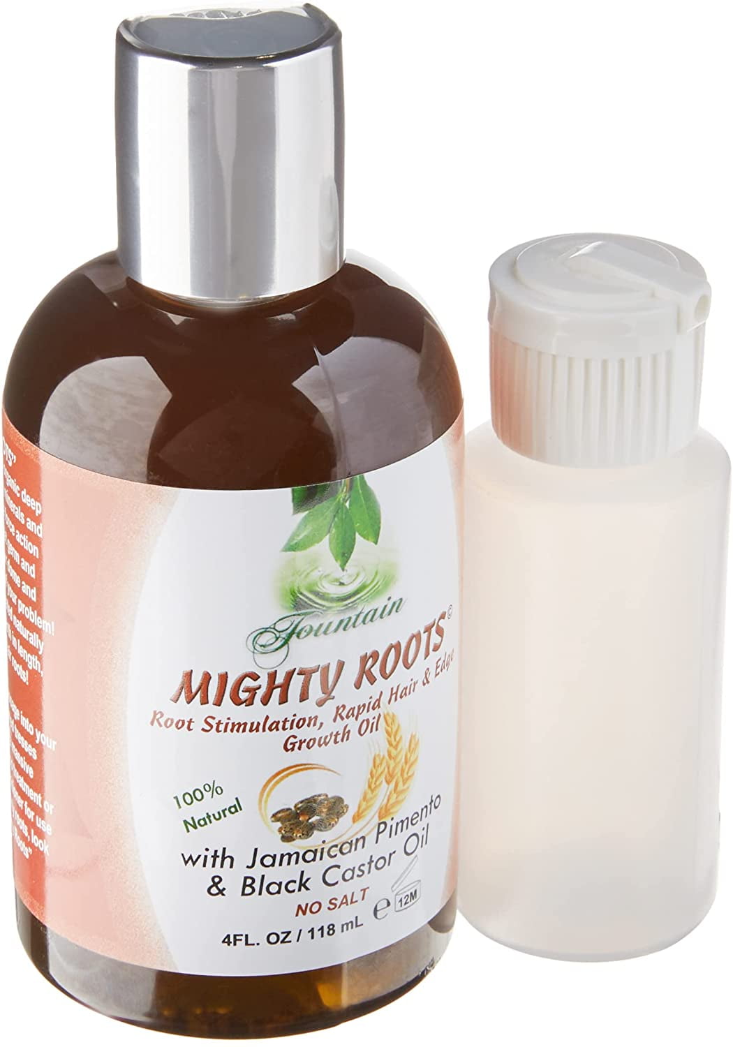 Fountain Mighty Roots Damaged - Receding - Edges-Bald Spot-Thinning Hair Oil  - Zebra Print Satin Cap 