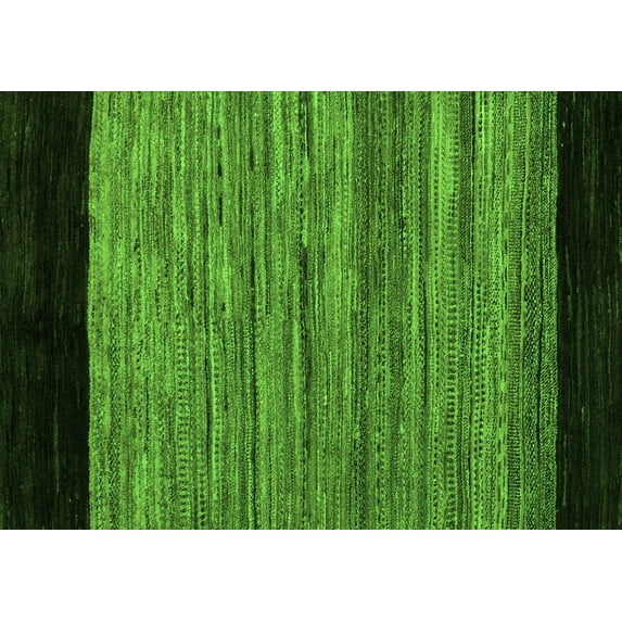 Ahgly Company Indoor Rectangle Abstract Green Modern Area Rugs, 8' x 10'