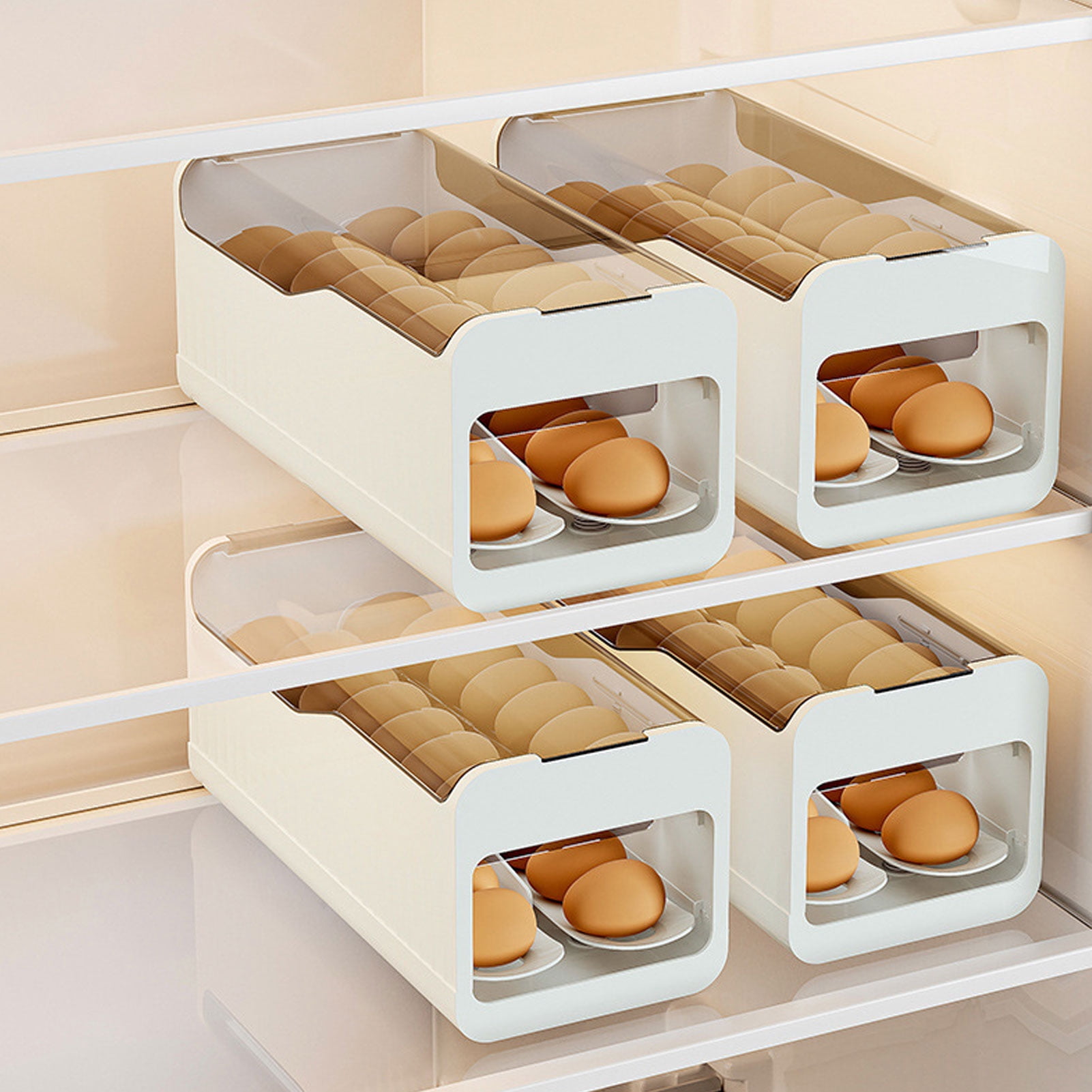Rolling Egg Holder, Unique Refrigerator Egg Rack Save Space  For Refrigerator