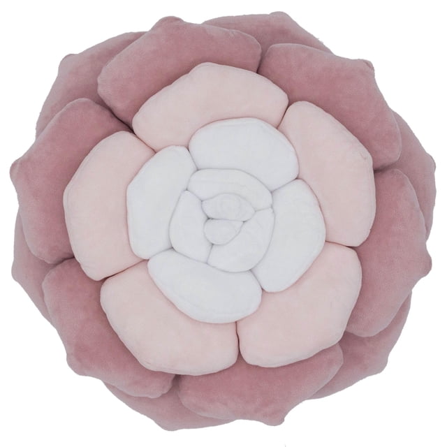 Cojín Cozy 4 Decor con flores suculentas de terciopelo, 38 x 38 cm