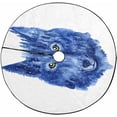 thumbnail image 1 of FMSHPON Watercolor Wolf Xmas Christmas Tree Skirt Stand Mat for Holiday Party Decoration Indoor Outdoor 36 inches, 1 of 3