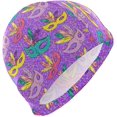 thumbnail image 1 of FYBTO Bonnet de Bain Mardi Gras Plume Colorée Adulte FYBTO Polyester, 1 of 4
