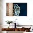 thumbnail image 3 of Elephant Stock Peeking Owl Wall Art - Horizontal Canvas Wall Art - Living Room Wall Decor - Animal Canvas - Blue And Beige Decor - 39" x 26", 3 of 8