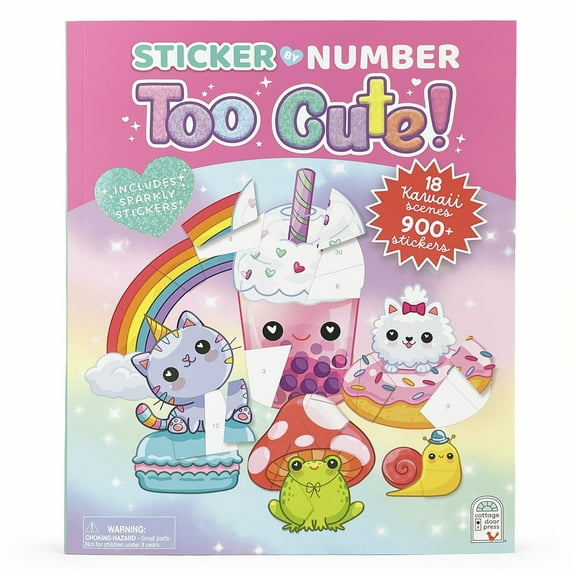 Sticker by Number Too Cute! (Paperback)