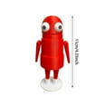 thumbnail image 3 of 3D Printed Toys,Red Robot Figurine Toy with Googly Eyes, Cute 3D Printed Collectible Desk Decor, Unique Gift for Kids & Adults, Sturdy Plastic Build, 3 of 4