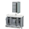 thumbnail image 2 of Wyndham Collection Sheffield 48" Wood & Metal Single Bathroom Vanity in Gray, 2 of 3