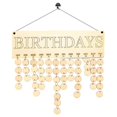 thumbnail image 1 of Birthday Letter Hanging Wooden Plaque Board Festival Birthday Reminder DIY Calendar Gift for Home Party Decoration (1 Plaque, 1 Rope, 50 Round Wooden, 1 of 3