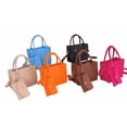 thumbnail image 2 of Women's Polyester Quilted Tote Set, Black, 2-Piece, 2 of 2