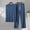 Dark Blue, variant on mihongmao Summer Travel Outfits for Men Beach Outfits Men's Fashion Sleeveless Round-Neck Casual Regular Solid Comfy Set Gray 4X