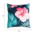 thumbnail image 6 of Fab Habitat Indoor/Outdoor Throw Pillow Made from Recycled Polyester Yarn - Double Sided, Stain Resistant, Machine Washable - Patio, Deck, Porch, Living Room - Tropical Hibiscus Multi (20" x 20"), 6 of 8