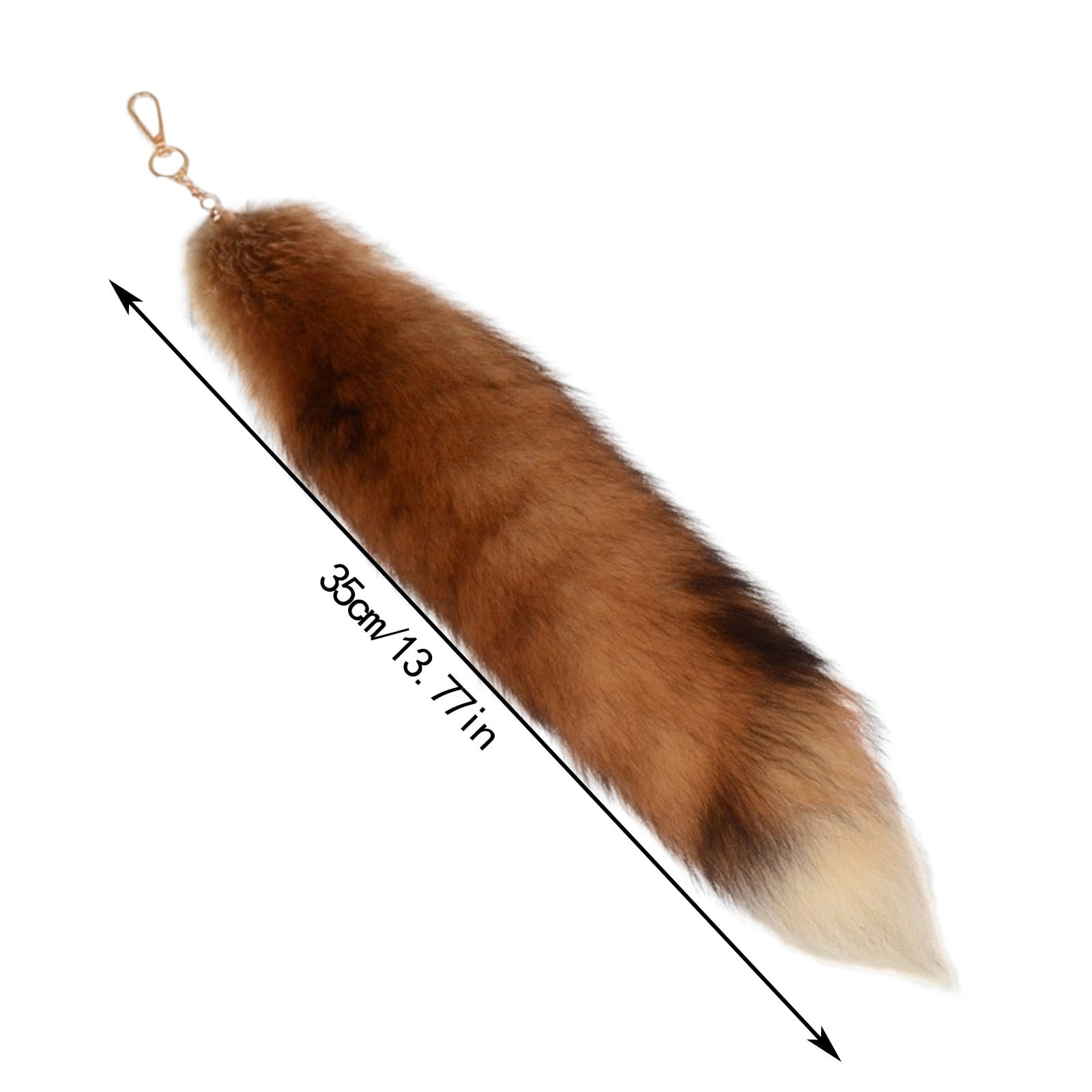 3PC Tail Keychain Set - Fluffy Animal Tail Keyring Charms for Women, 16" Realistic Therian Keychains for Bags, , Renaissance Fairs