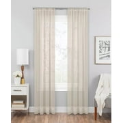 Keeco Delicate Modern Voile Rod Pocket 59" x 84" Sheer Curtain Panel - Linen