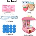 thumbnail image 5 of DEBGFS Claw Machine Doll Machine with 12 Dolls, Removable Remote Control, USB Cable, Sounds and Lights, Best Gift Toy for Kids,Pink, 5 of 5