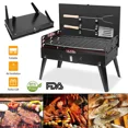 thumbnail image 2 of Portable Charcoal Grill Foldable Stainless Steel BBQ Grill for Outdoor Camping, 2 of 10
