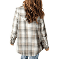 thumbnail image 3 of SHINE UP Flannel Shacket Jacket for Women Plaid Shirts Long Sleeve Button Down Tops Casual Hooded Coat, 3 of 6