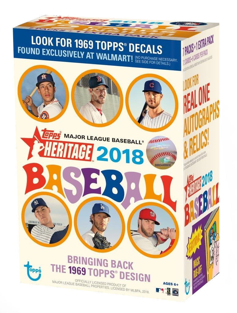 2018 Topps MLB Heritage Baseball Value Box Trading Cards by Topps
