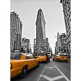 thumbnail image 2 of Frank, Assaf 15x18 White Modern Wood Framed Museum Art Print Titled - Traffic in front of Flatiron Building, Manhattan, New York, 2 of 4