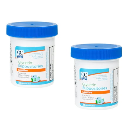 2 Pack Quality Choice Infants Glycerin Suppositories Laxative Relief 25 Ct Each