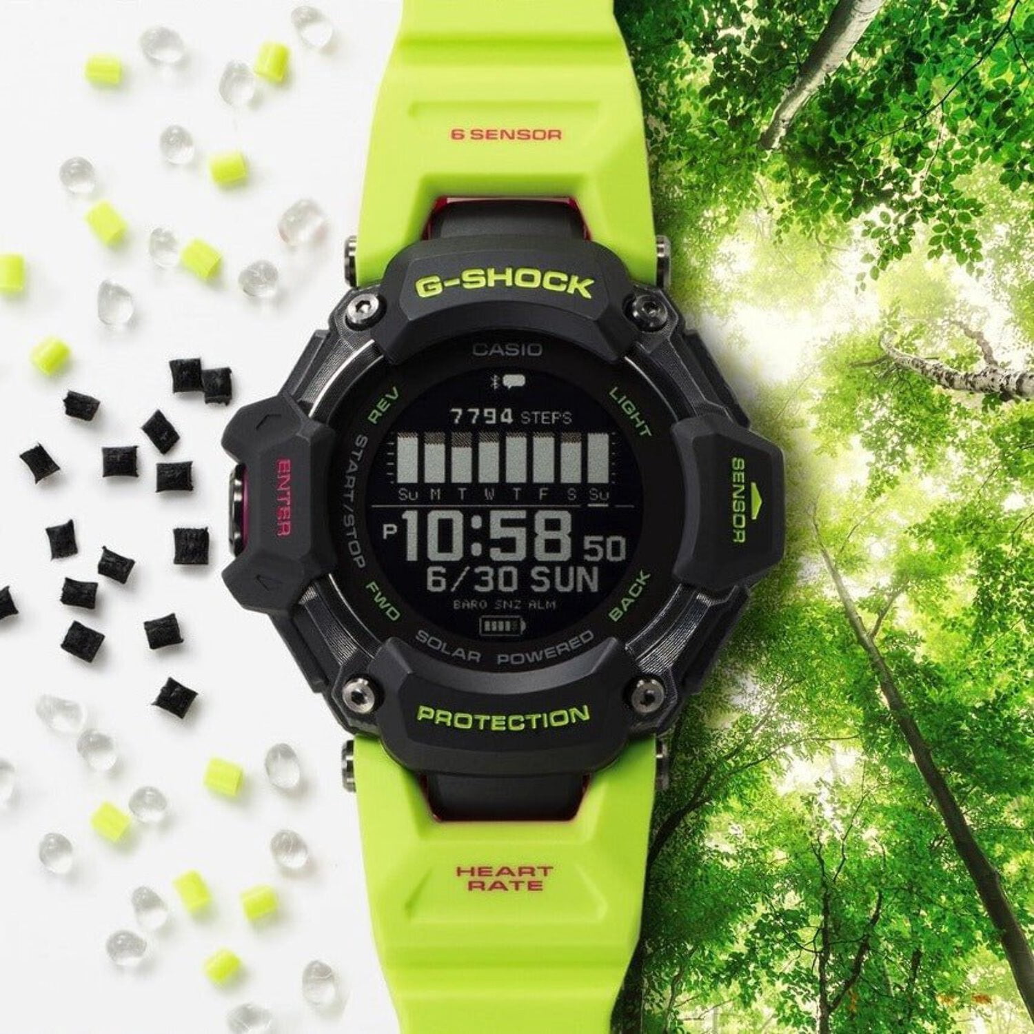 Casio G-SHOCK MOVE Men's Solar Powered Digital Quartz Watch, Green