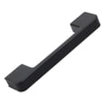 thumbnail image 2 of 3-3/4 in. Center Embossed Leather Strip Cabinet Pulls, Matte Black, 2 of 3