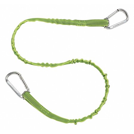 Shock Absorbing Tool Lanyard, 35 to 42" Length, HV Lime, 10 lb. Max. Working Load