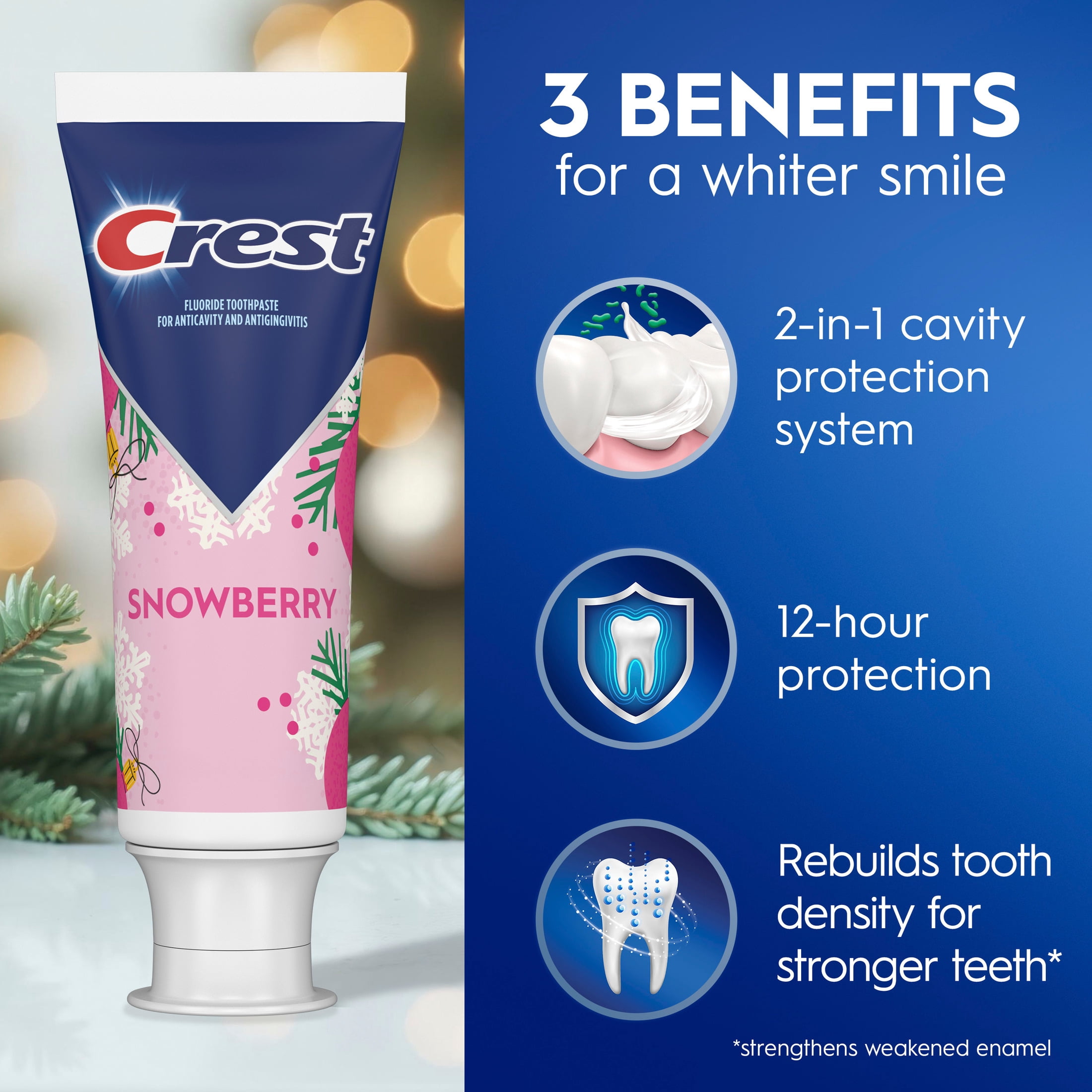 Crest Toothpaste, Snowberry Toothpaste, 4.1 oz