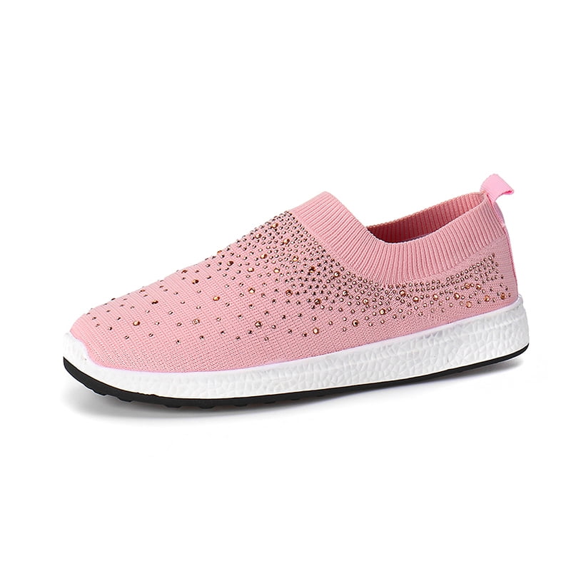Pink Womens Slip on Sneakers - Walmart.com